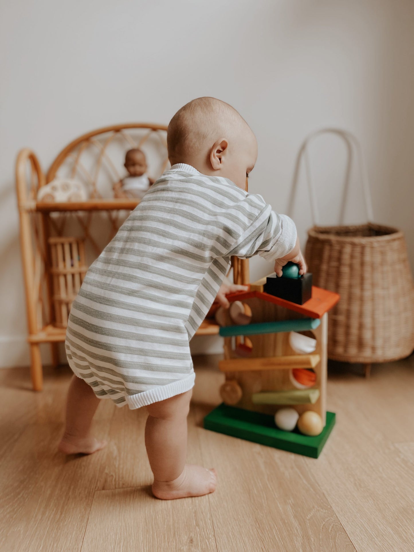 Wooden Ball Rolling House