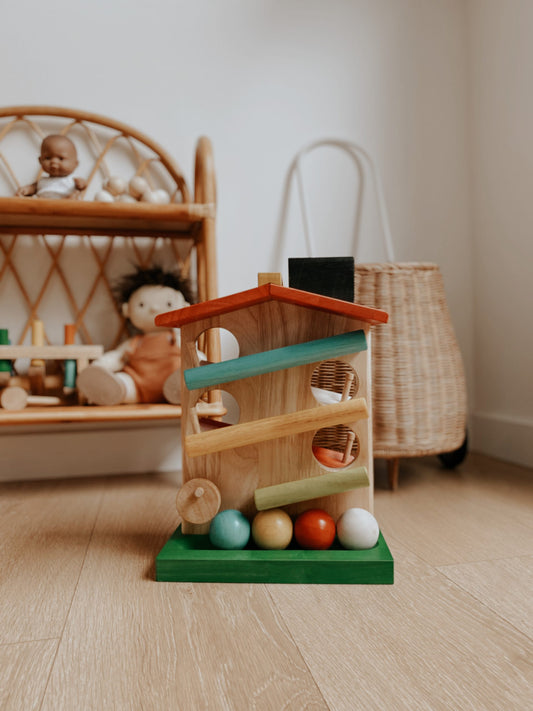 Wooden Ball Rolling House
