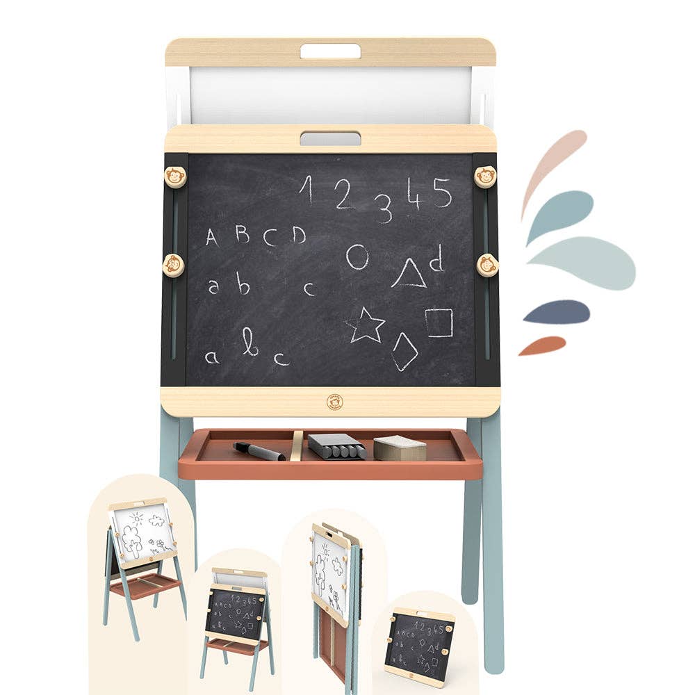 Adjustable Easel  - Blackboard and Whiteboard