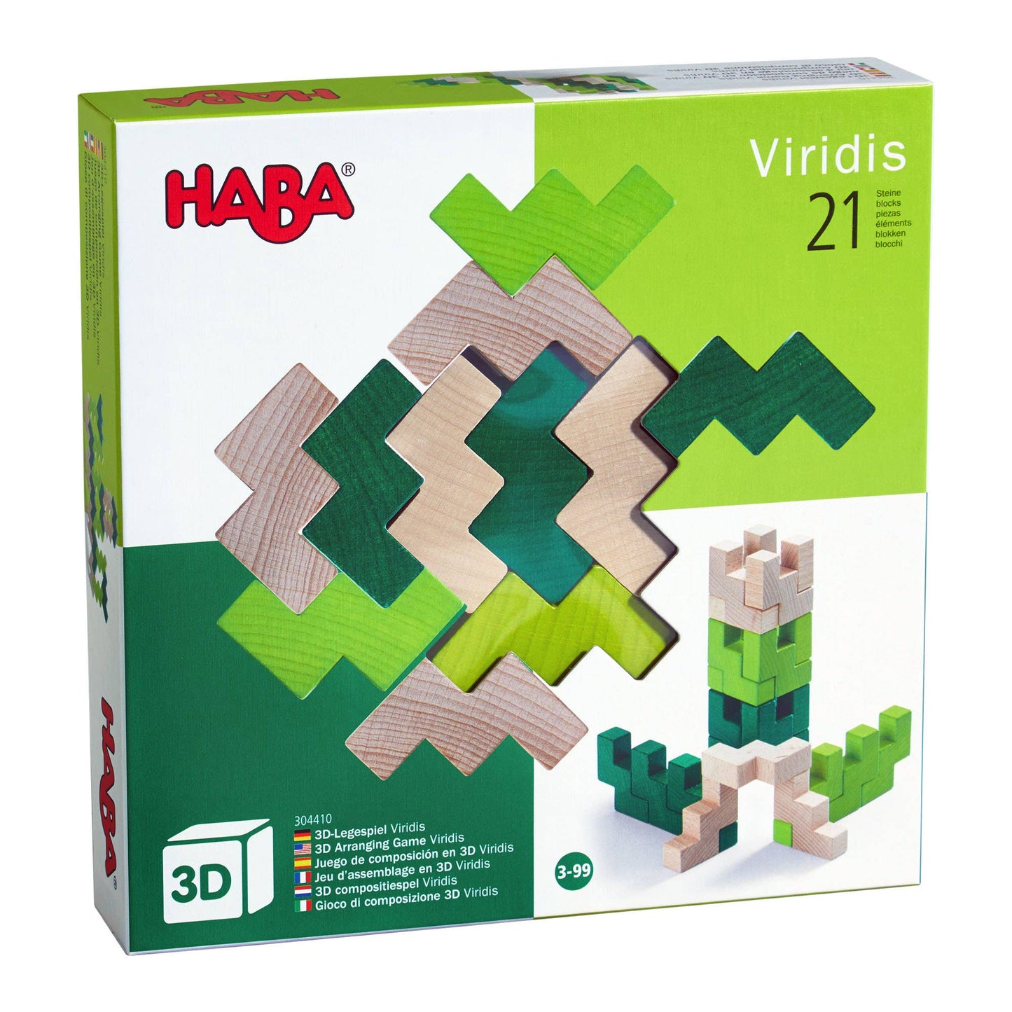 3D Viridis Montessori Wooden Stacking Game