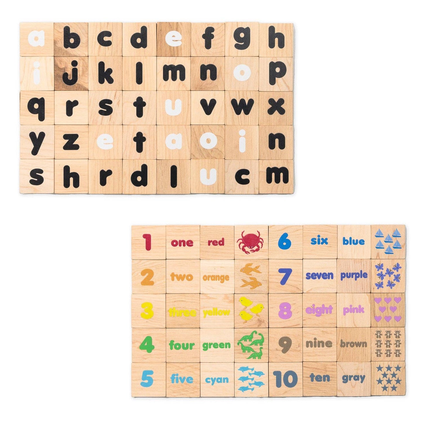Wooden magnetic Learning Tiles