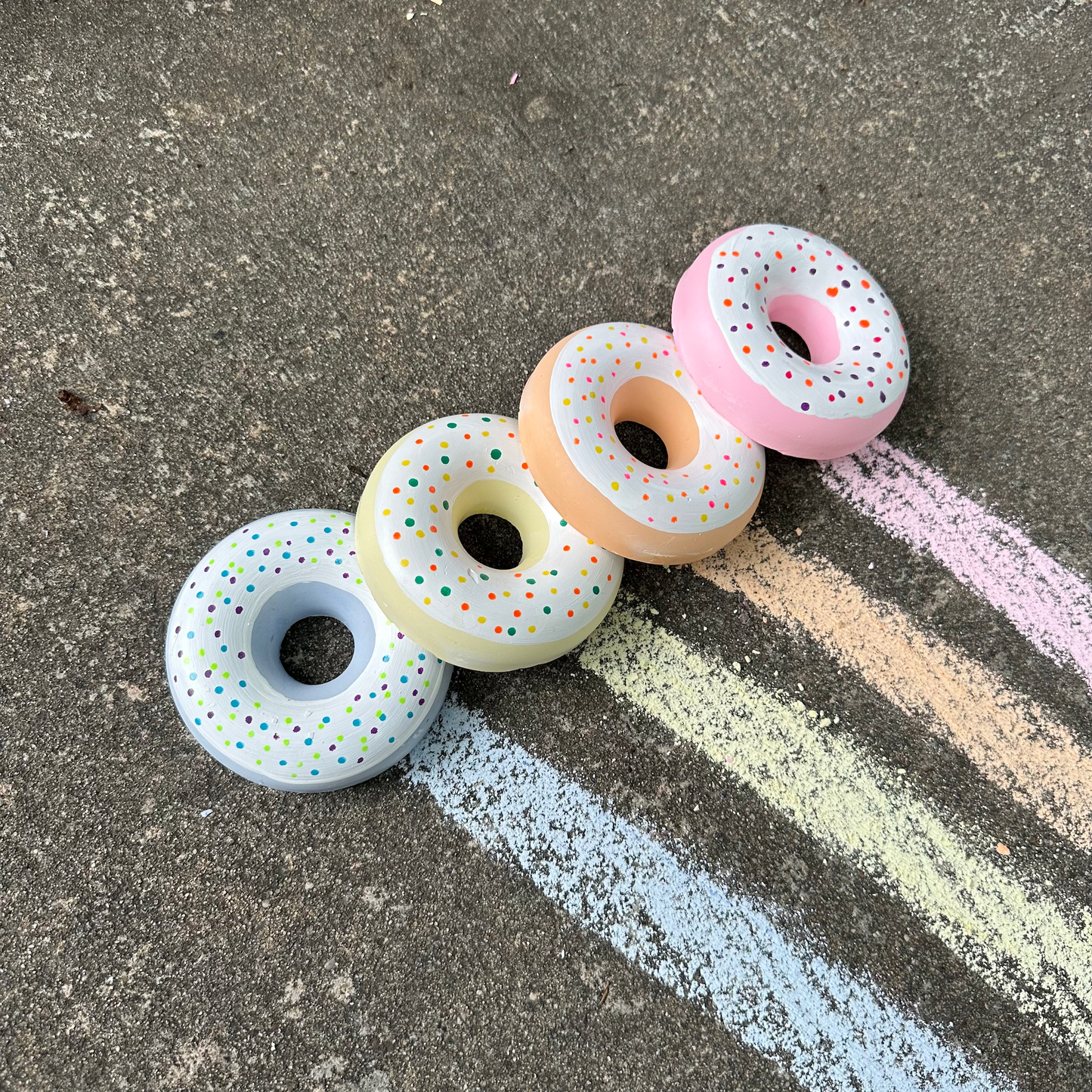 donut shaped sidewalk chalk