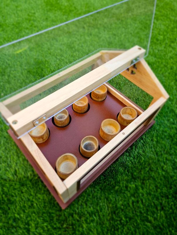 gardening wooden greenhouse