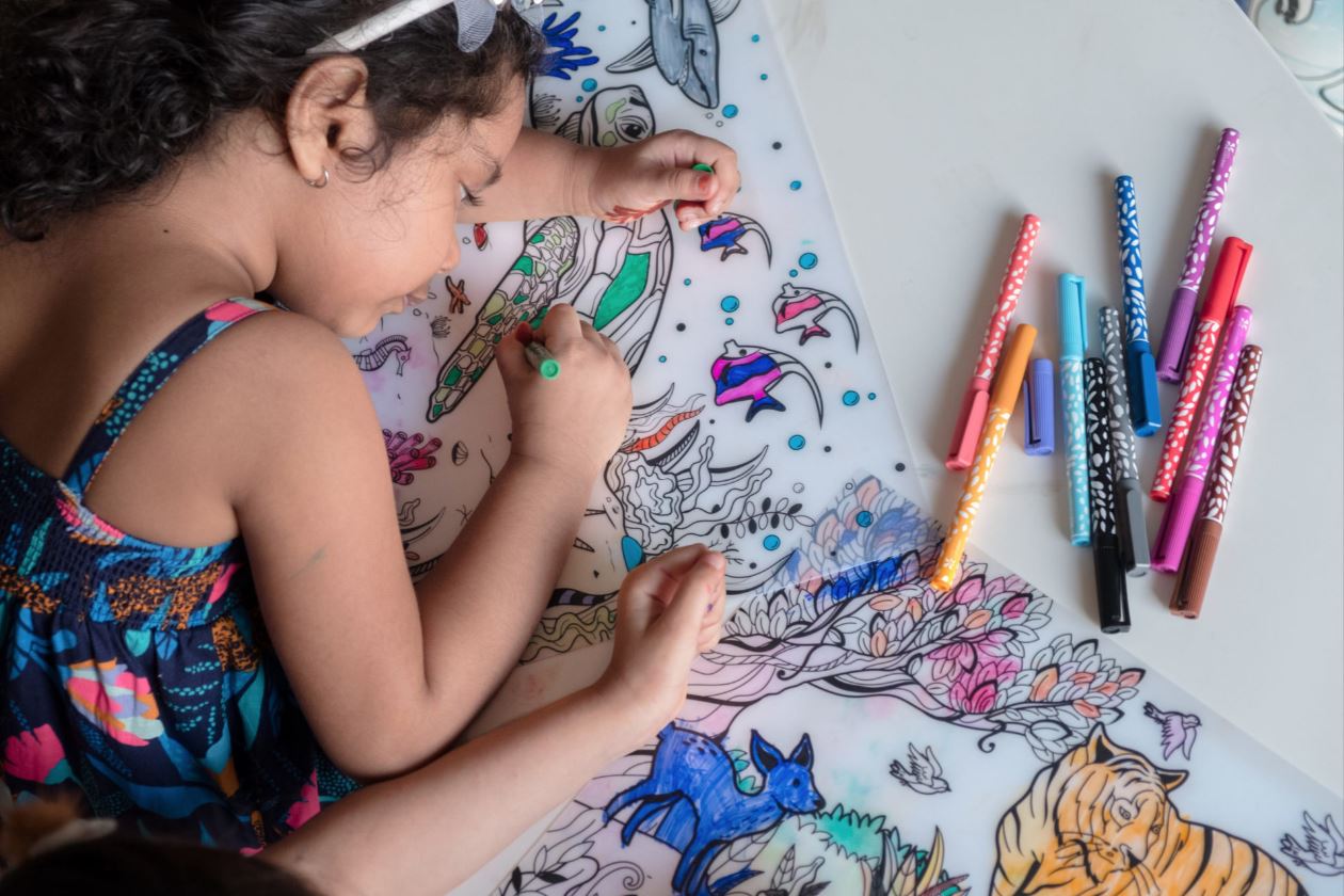 set of colorable placemats