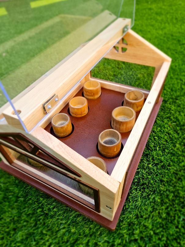 wooden greenhouse