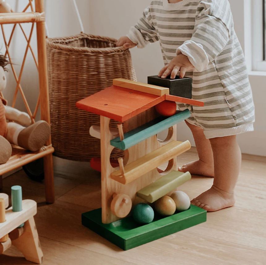 Wooden Ball Rolling House