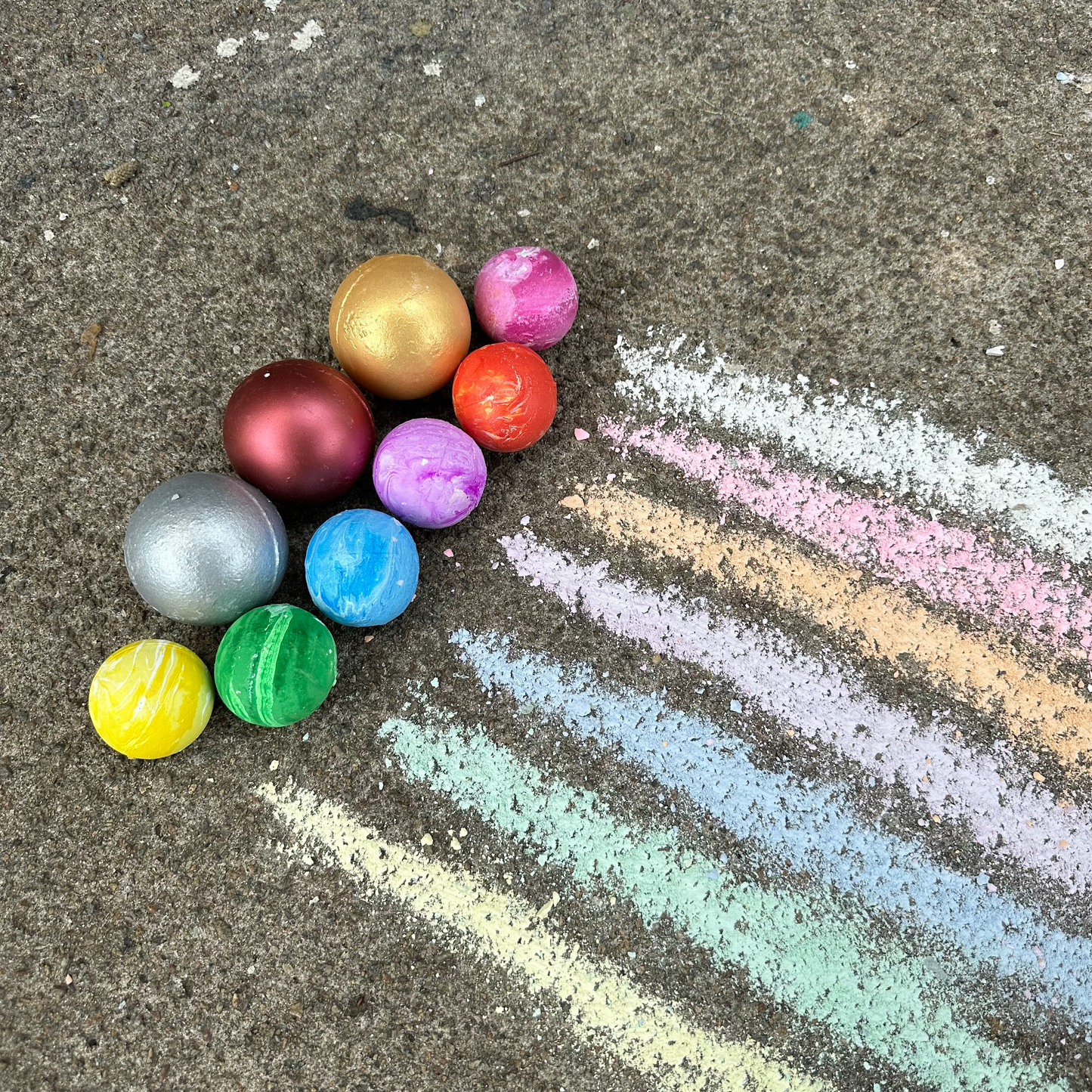 planet shaped sidewalk chalk