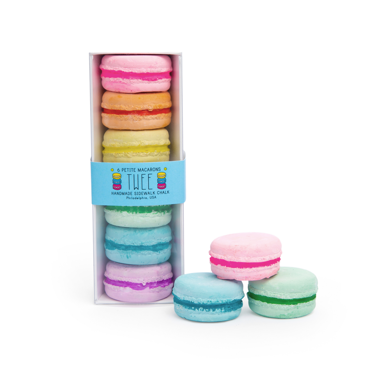 macaron shaped sidewalk chalk