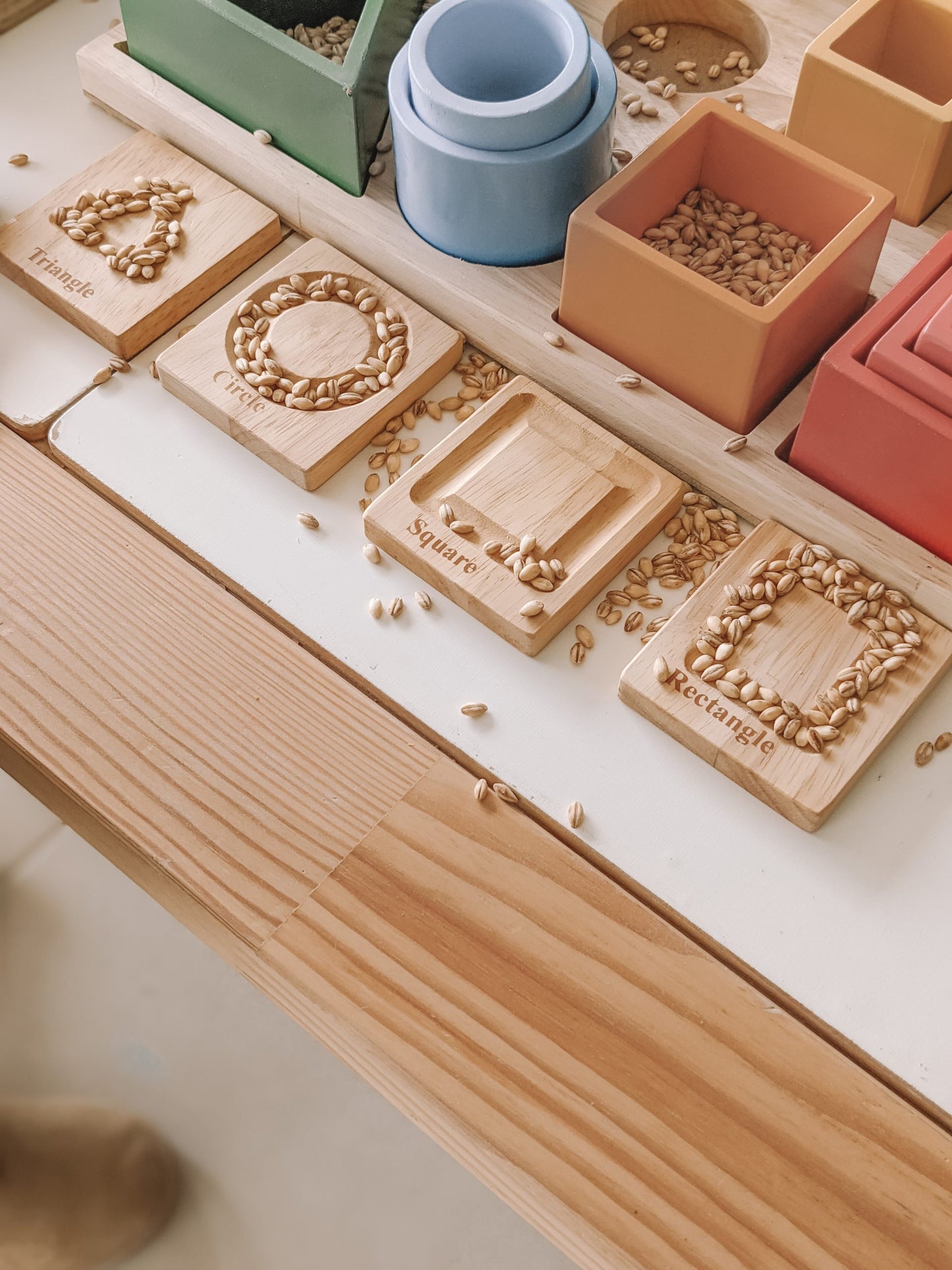 Shape stacking Wooden Montessori Toy