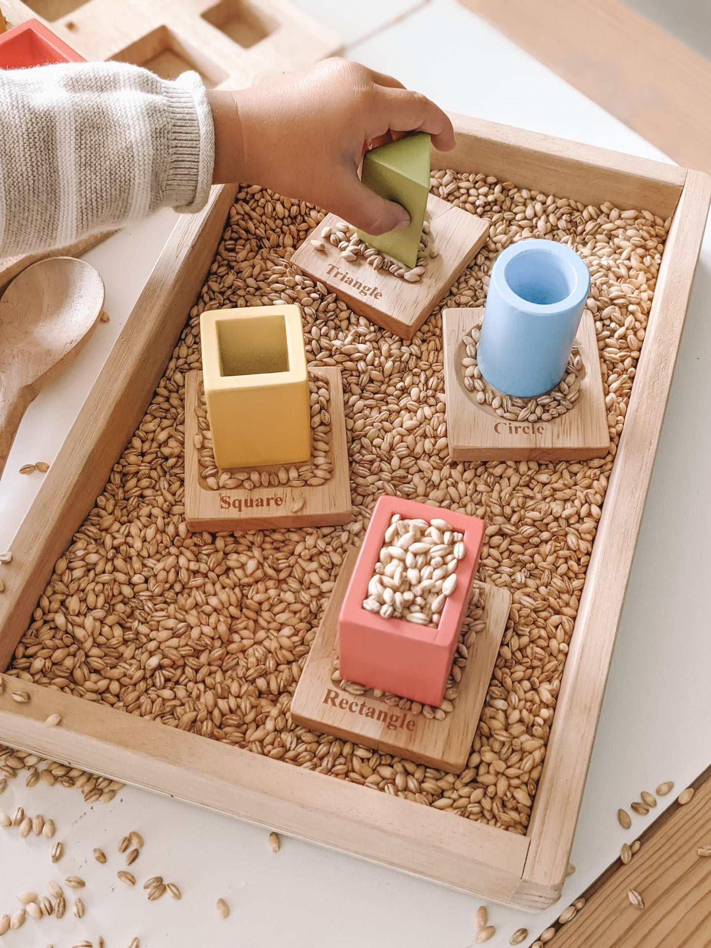 Shape stacking Montessori toy for kids