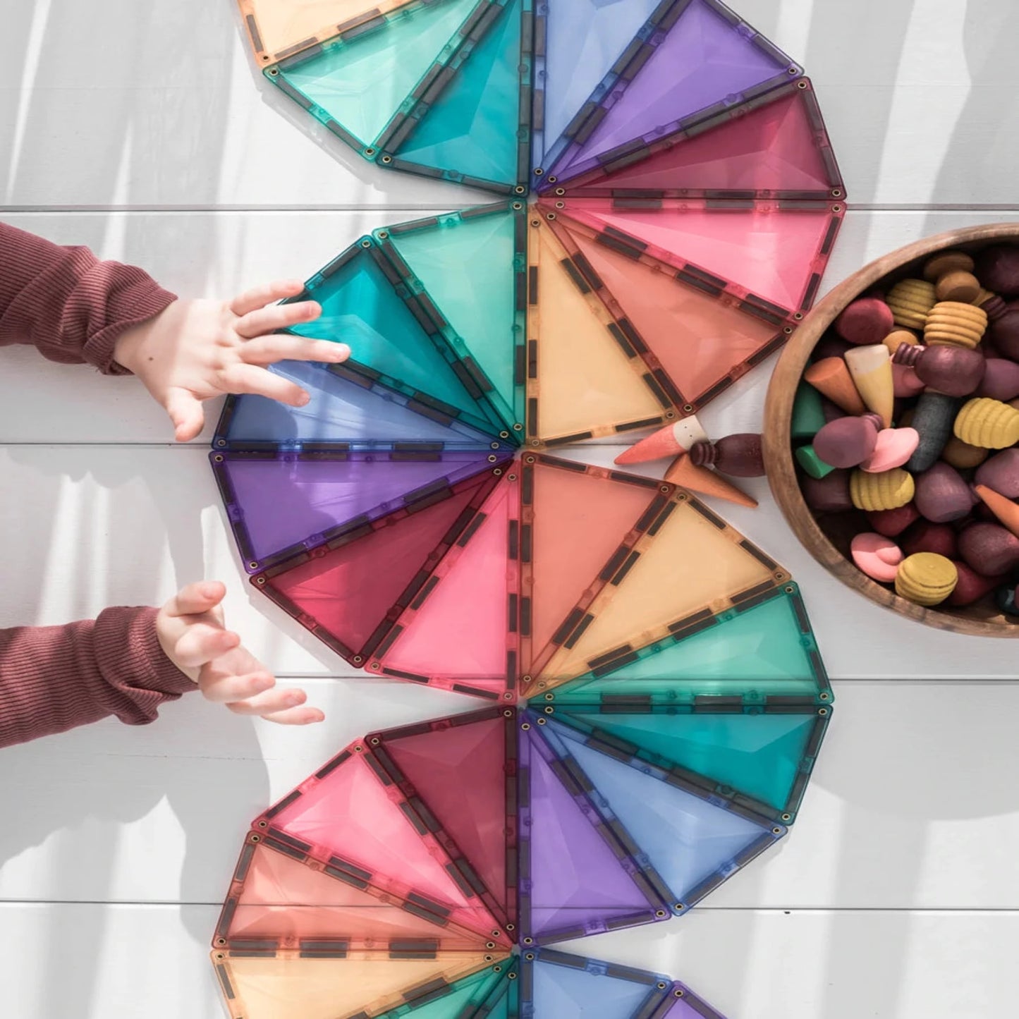 Magnetic Tiles - 40 piece Pastel Geometry Pack