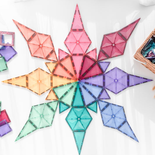 Magnetic Tiles - 40 piece Pastel Geometry Pack