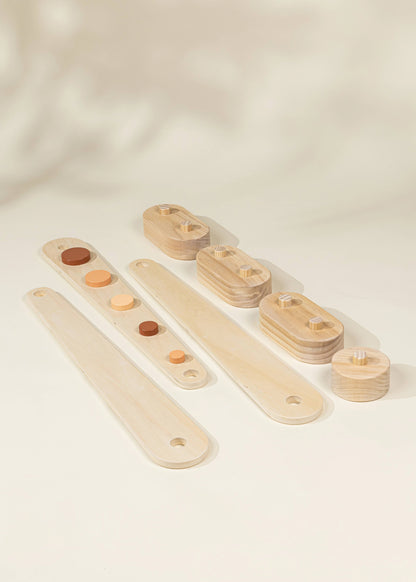 Wooden Balance Beams Set - Dots