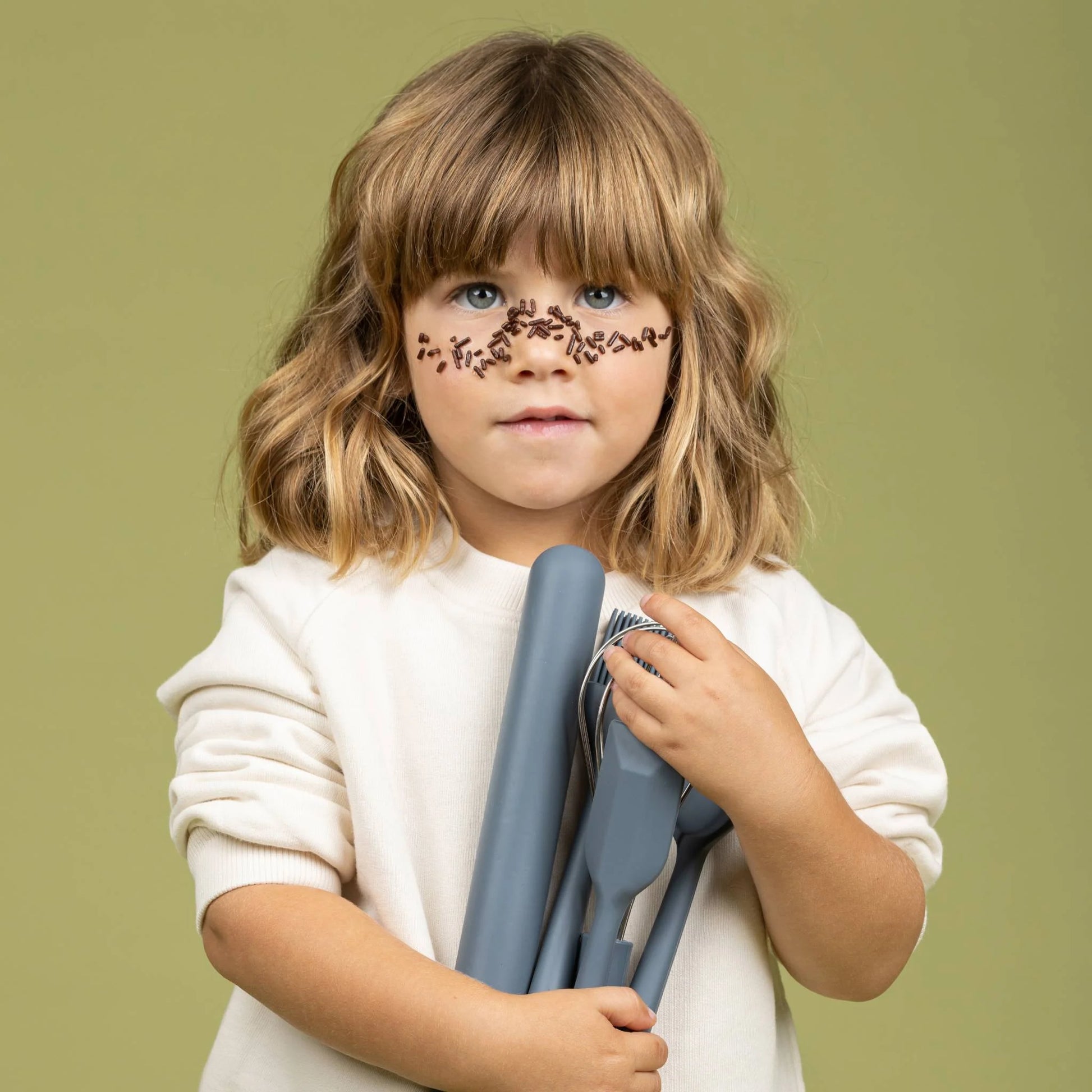 Silicon Blue Baking Utensils for Kids