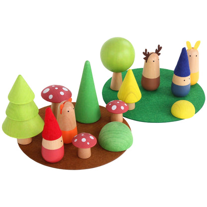 Mushrooms and Trees and Dwarf Pretend Play Forest