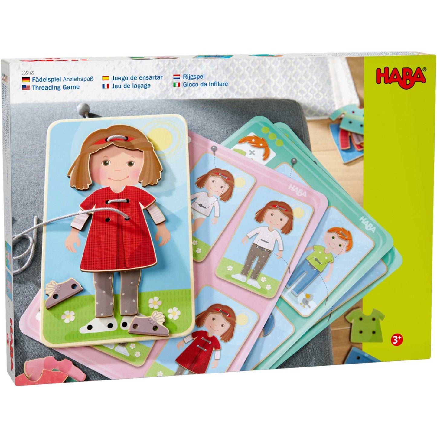 HABA children's educational toy with character cards and accessories