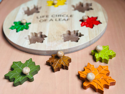 maple leaf puzzle to learn about seasons